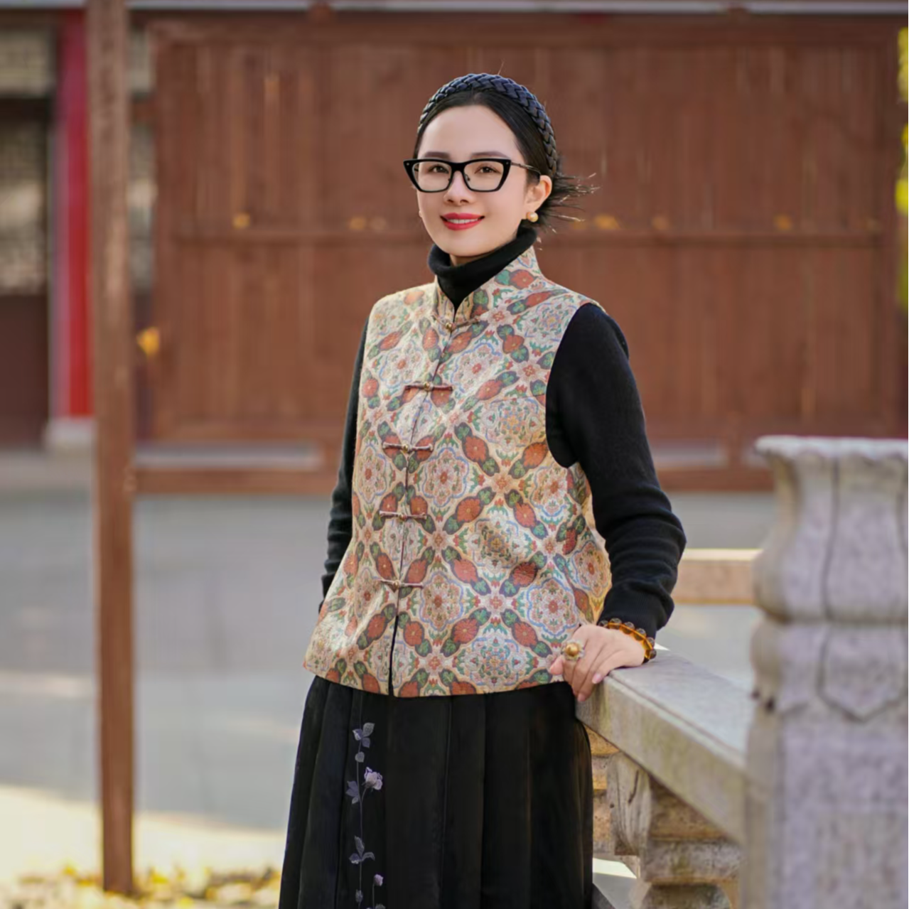 承国风高定纳纱手绣马甲（面料图案定制）AH12YR010/AH12YR011