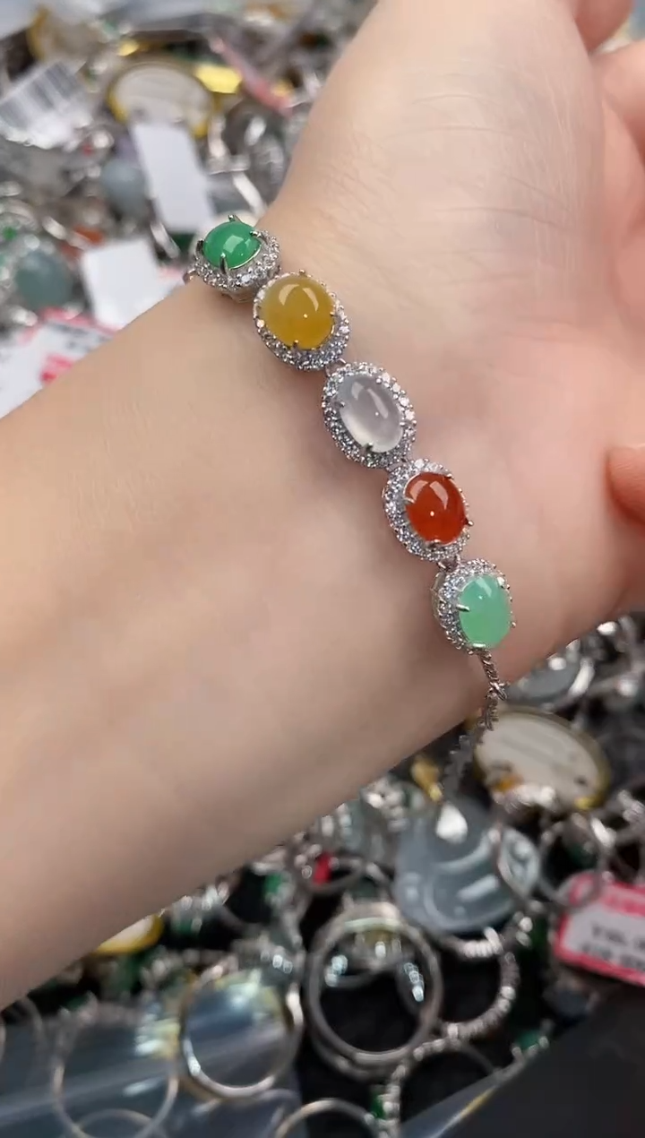 银S925镶嵌戒指翡翠333                 3