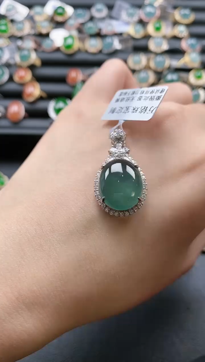 【闪购商品】翡翠戒指银S925镶嵌51511