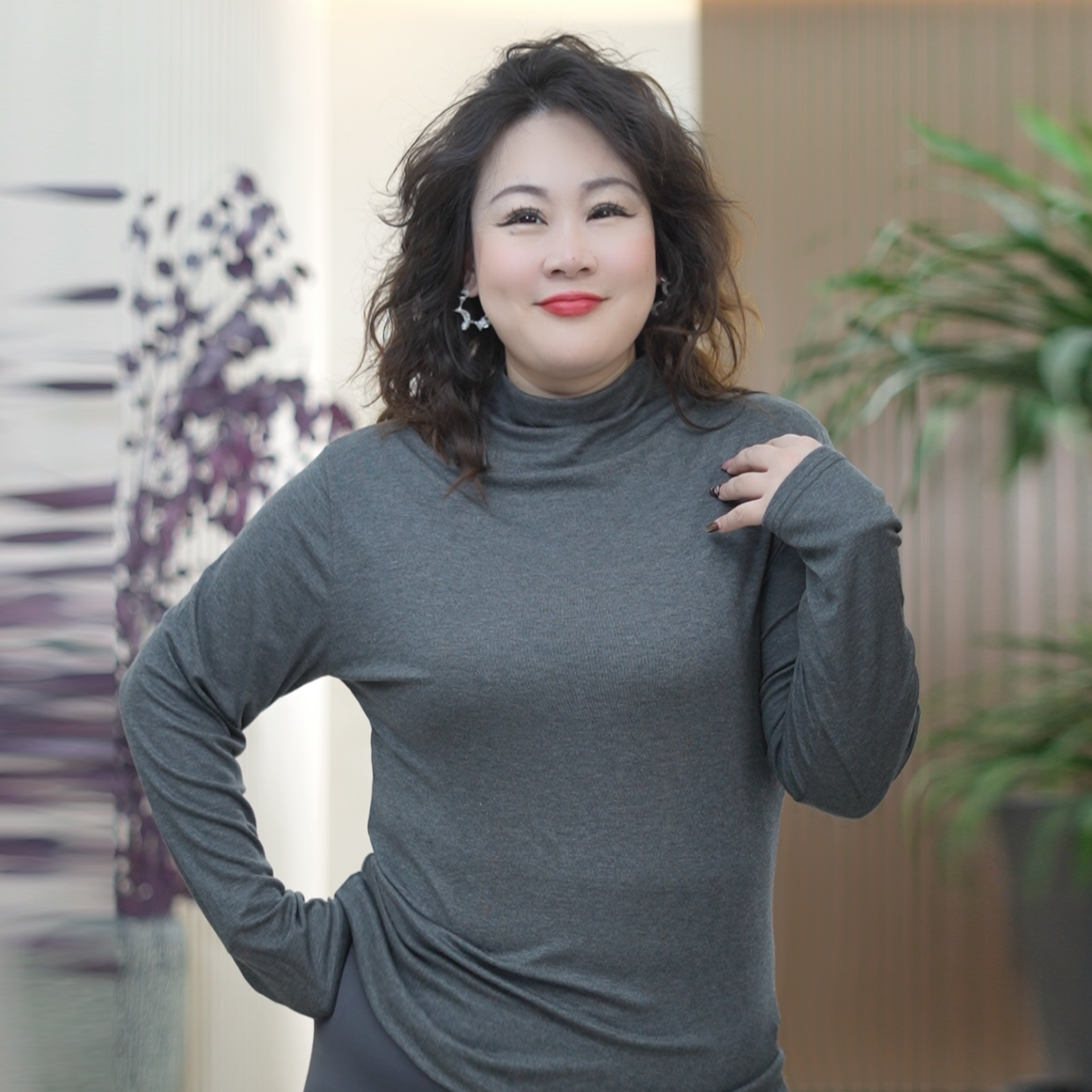 半高领醋酸天丝绵羊毛打底衫大码高弹力秋冬季基础款T恤上衣女