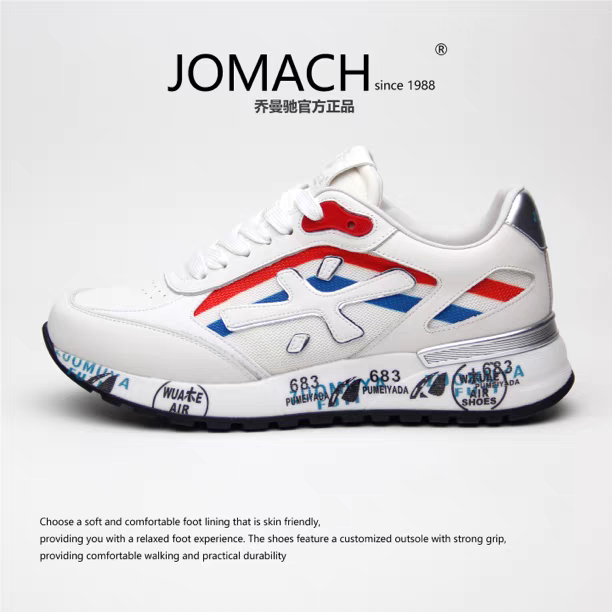 25年新款香港乔曼驰男士轻奢透气舒适时尚潮流软底百搭休闲鞋