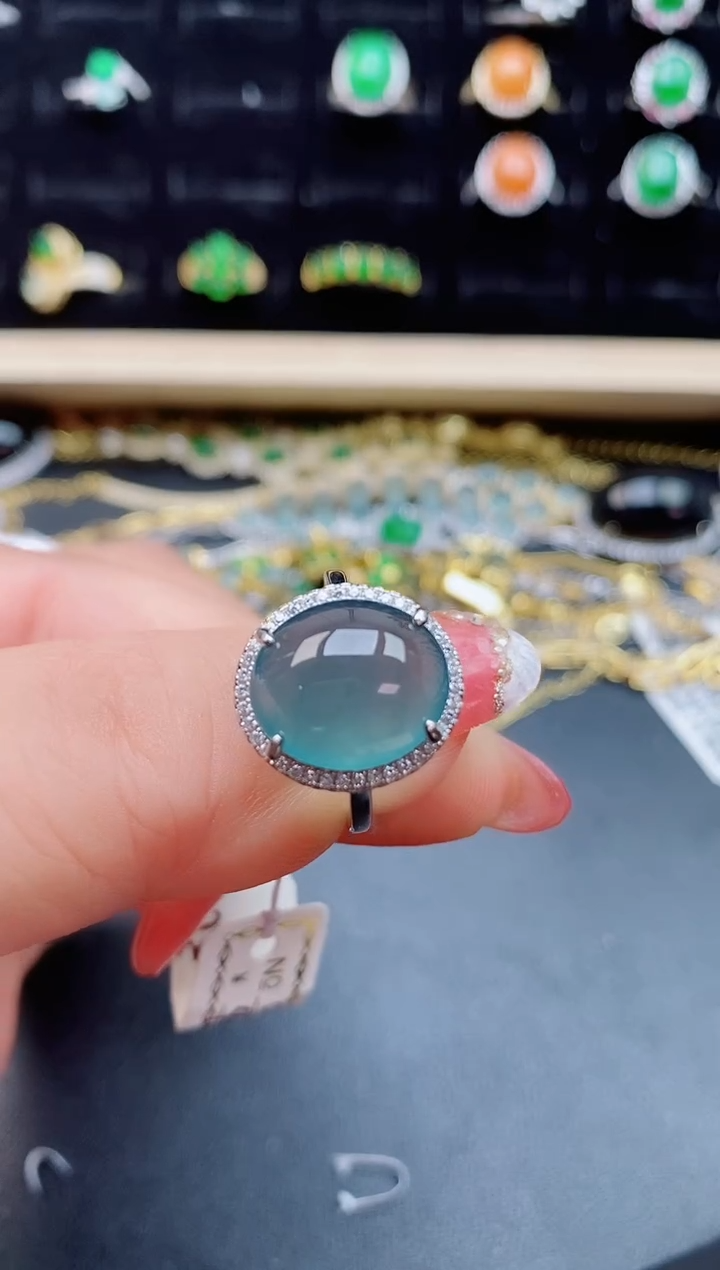 【闪购商品】翡翠戒指银S925镶嵌5080550