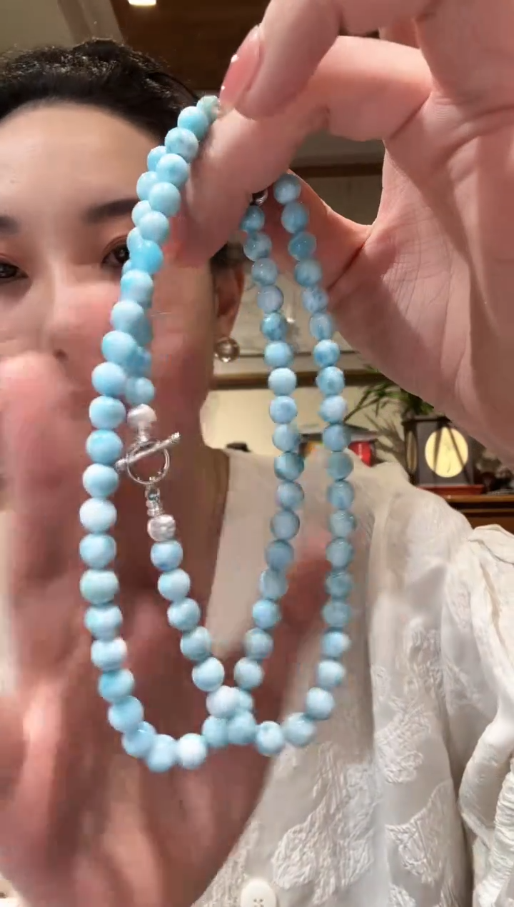 【闪购商品】针钠钙石（海纹石）颈饰未镶嵌国风