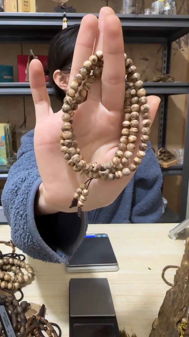 【闪购商品】沉香手串53号达拉干虎斑纹野料多圈手串卡6