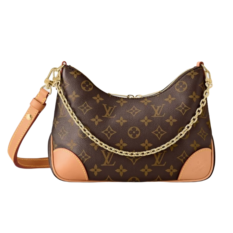 99新 LouisVuitton/路易威登 林林 LV 黄牛角包 链条单肩斜挎包 