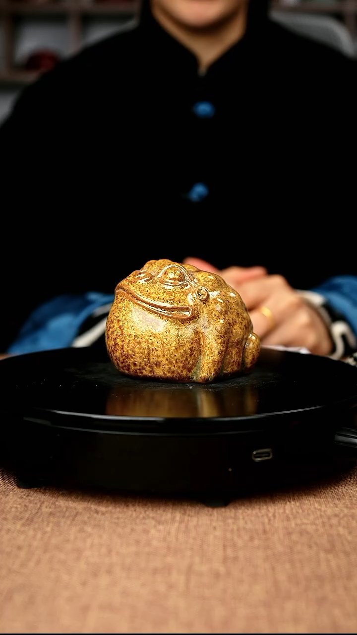 【闪购商品】6#李峰一级品原矿钧瓷炉钧釉金蝉