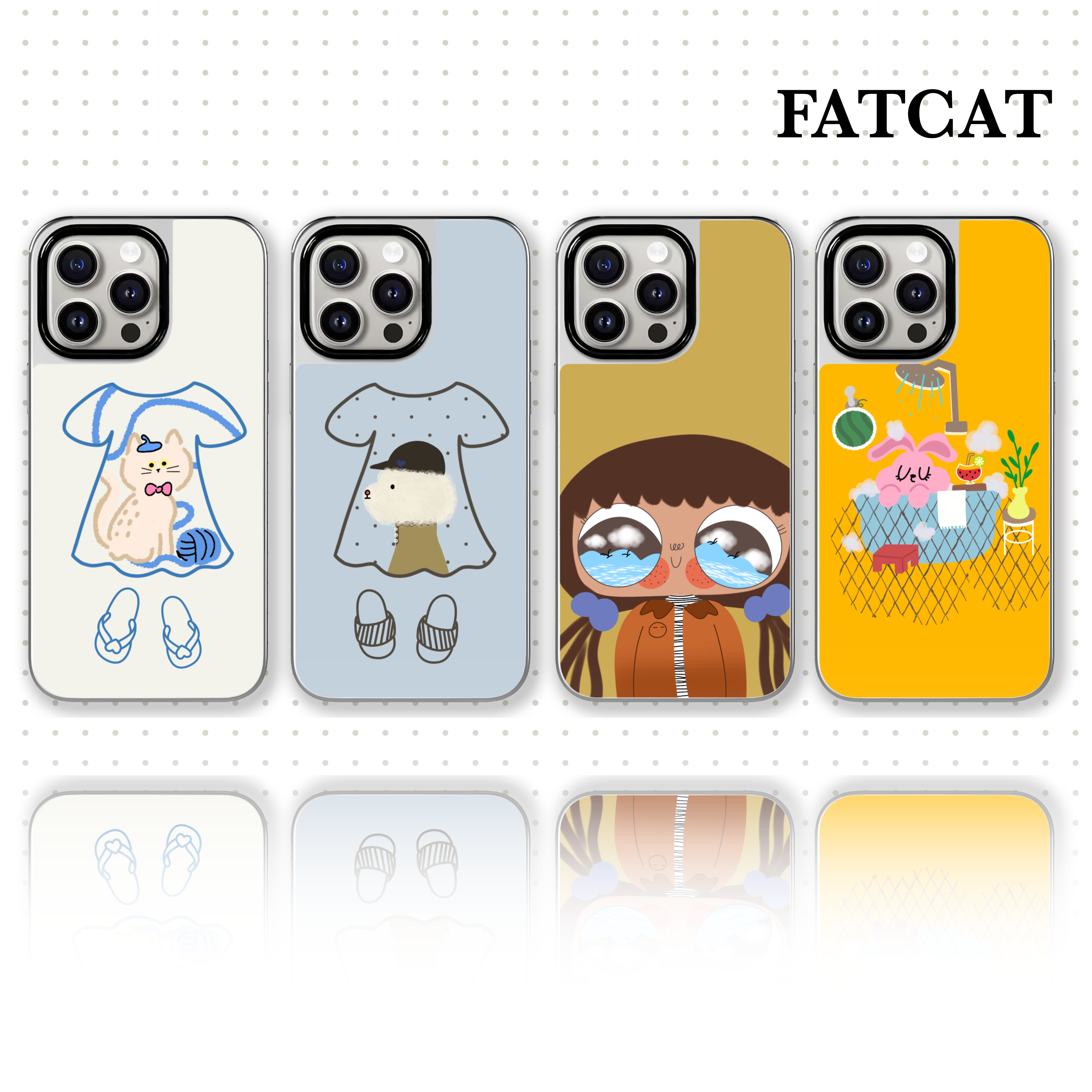 MINICASE | 线球猫裙手机壳 适用苹果 Iphone16/15/14/13系列肤感