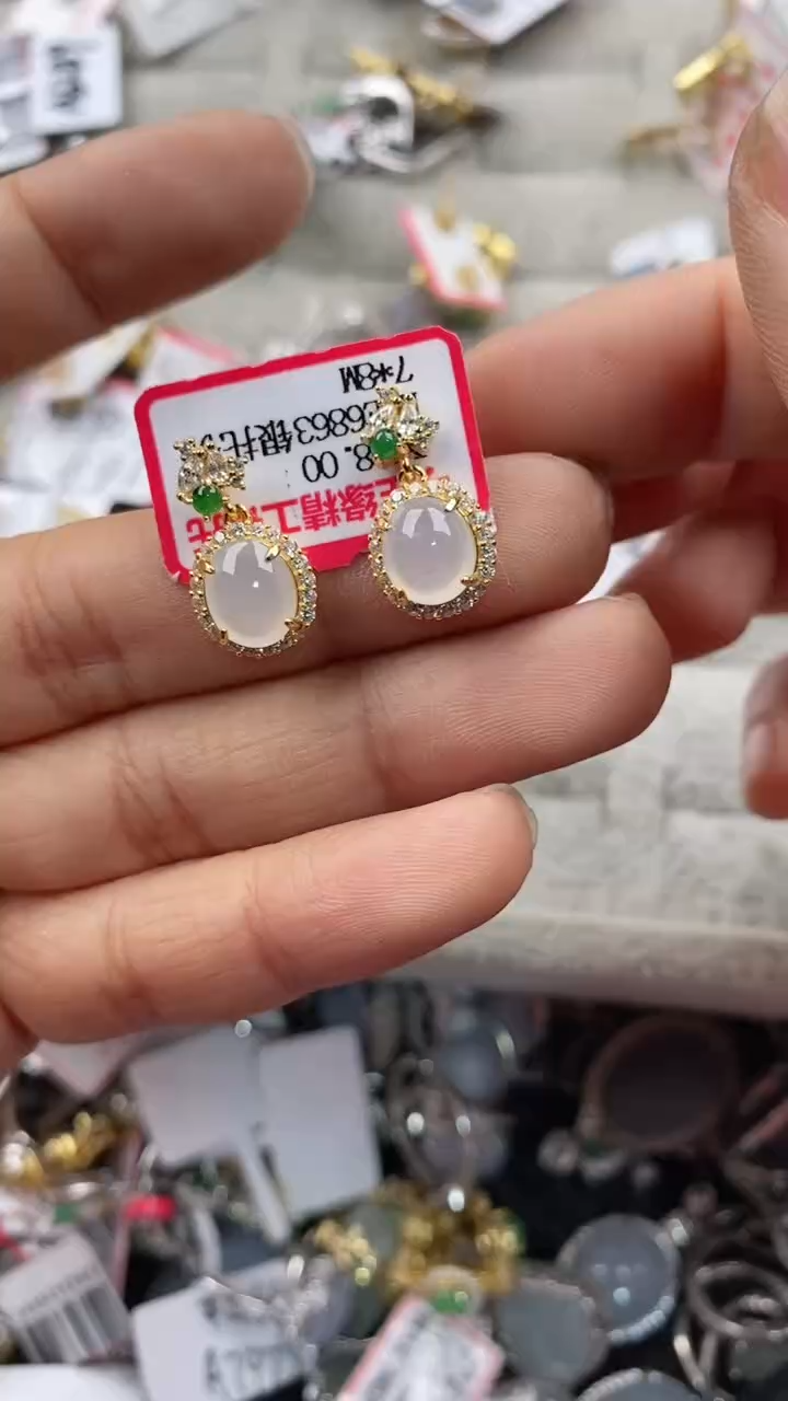 银S925镶嵌戒指翡翠555                 3