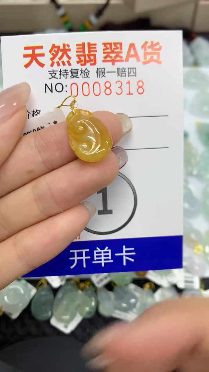 【闪购商品】翡翠颈饰18K金镶嵌1111111111
