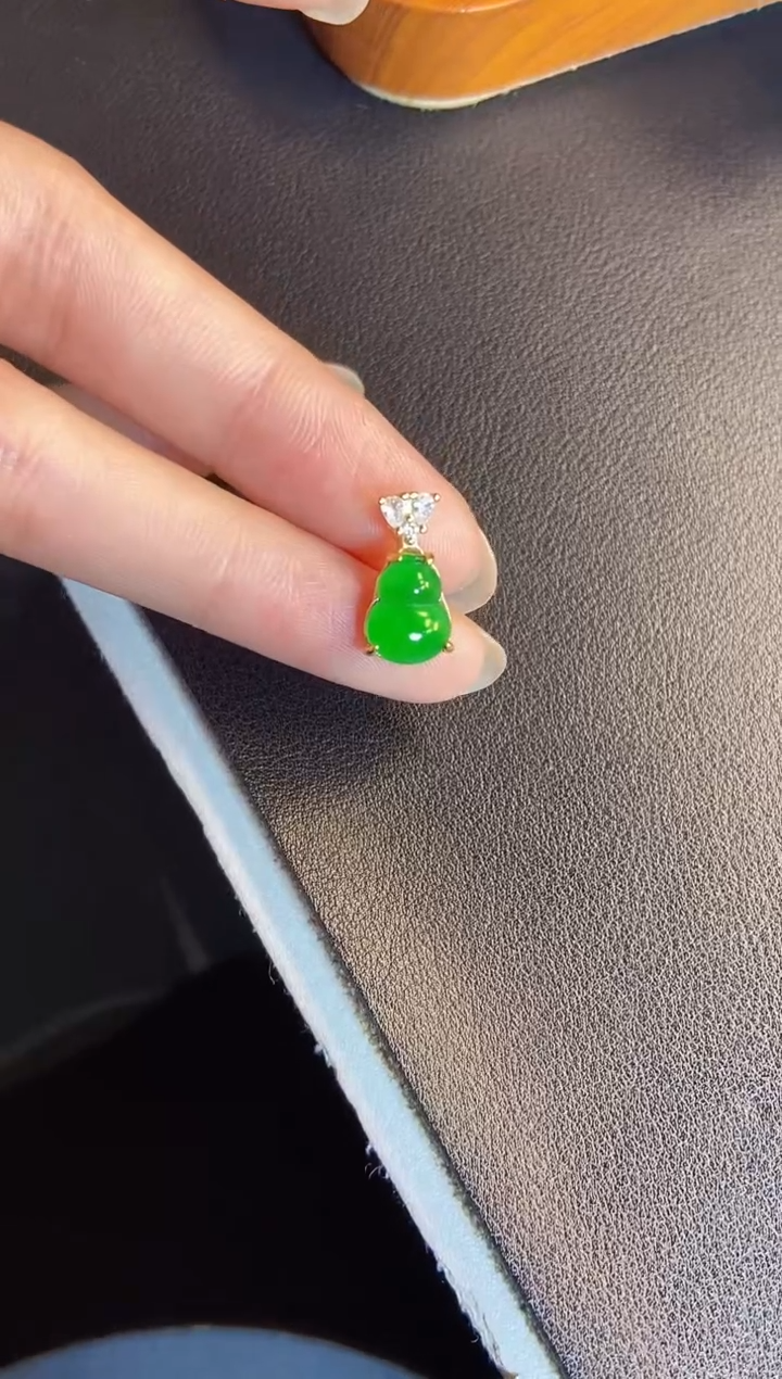 吊坠(不含链)银S925镶嵌翡翠1