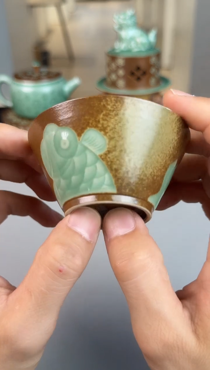 青瓷手工茶器不带礼盒包邮
