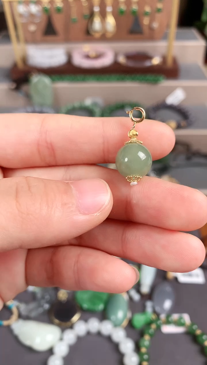 吊坠(不含链)银S925镶嵌和田玉1