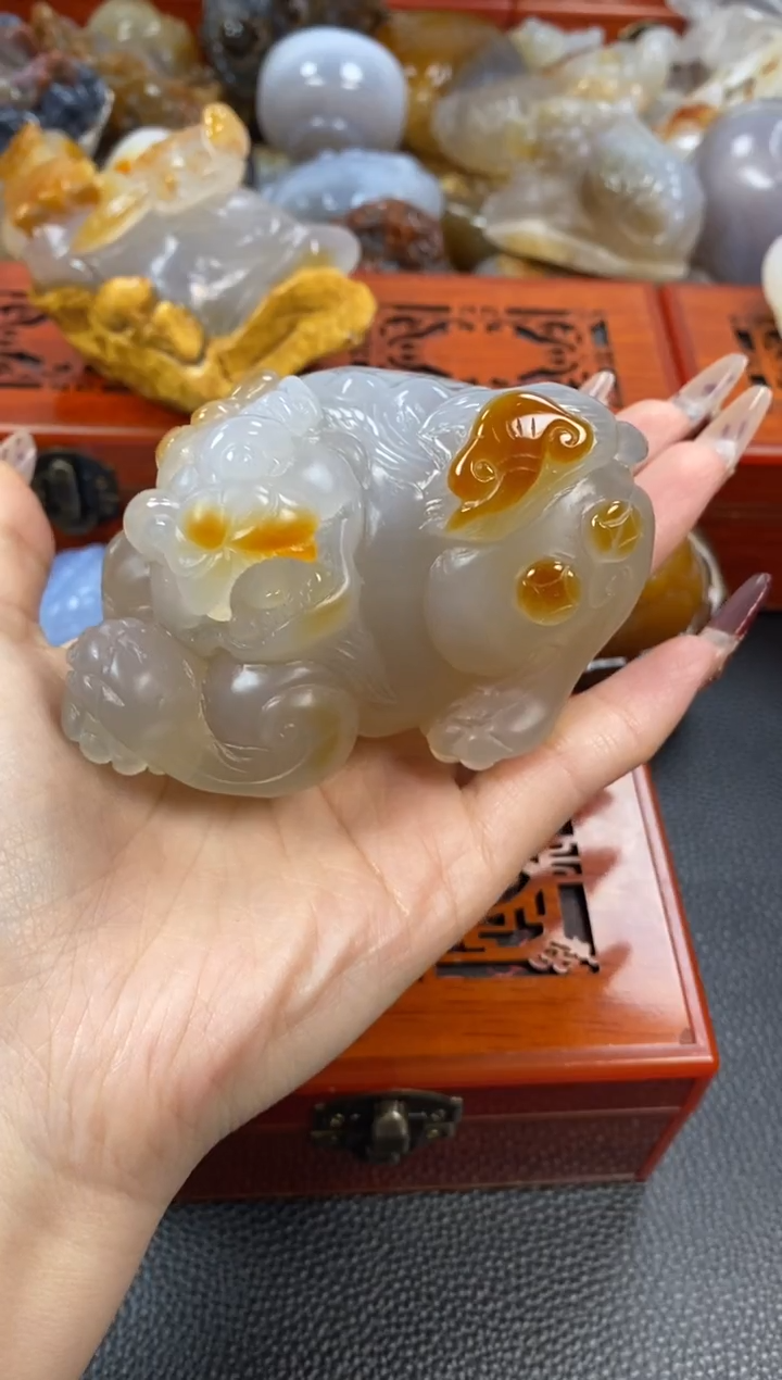 【闪购商品】玛瑙/玉髓摆件未镶嵌1