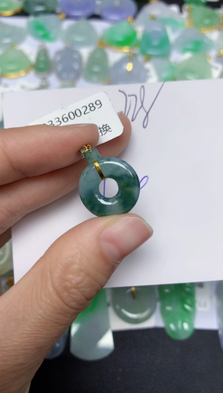【闪购商品】翡翠颈饰18K金镶嵌 天然翡翠A货