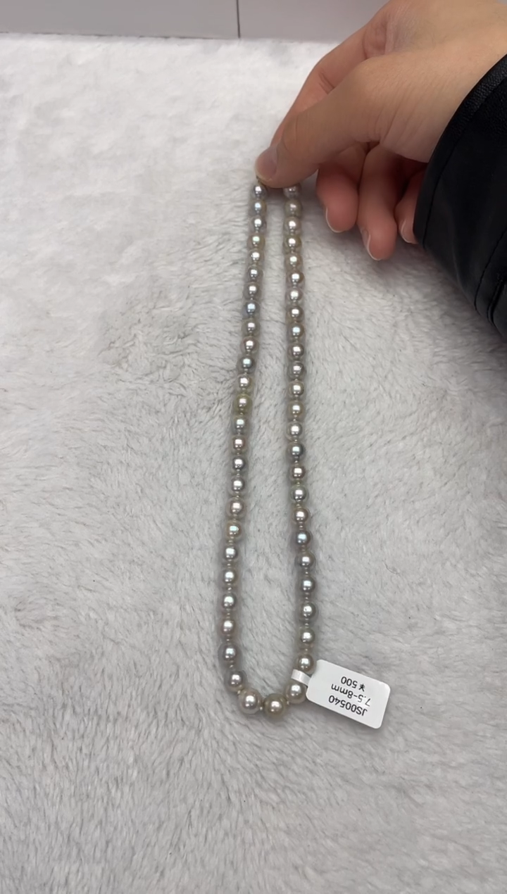 【闪购商品】海水珍珠颈饰未镶嵌AK真多麻7.5-8mm（多样性发一）