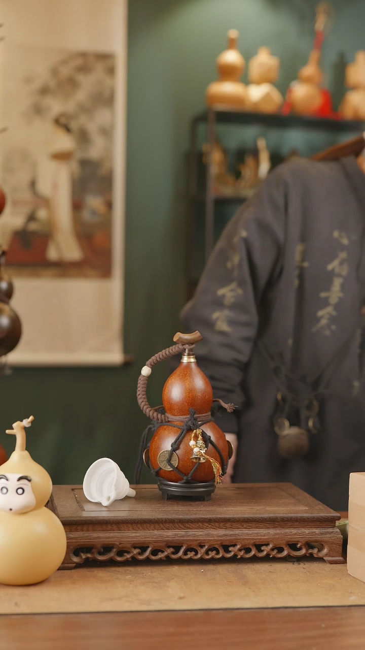 【闪购商品】272号精品天然大漆工艺防渗内胆酒葫芦~