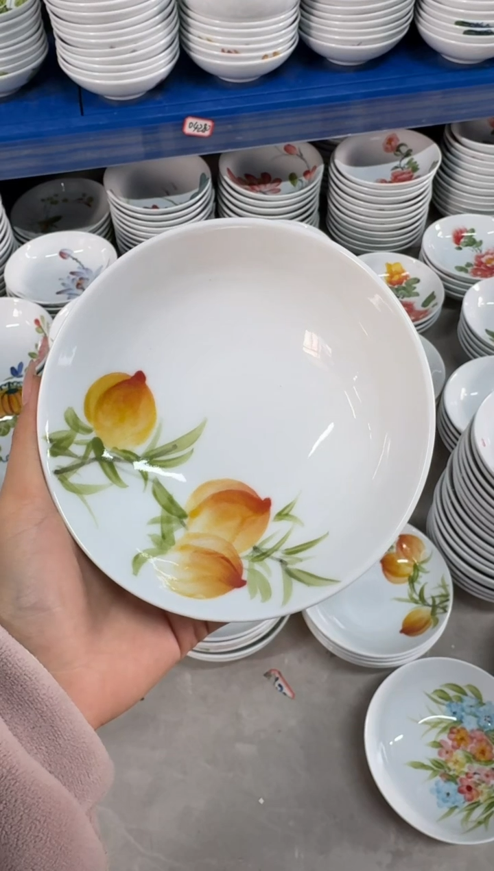 瓷片景德镇高温陶瓷食品级手绘釉中彩-小胖碗