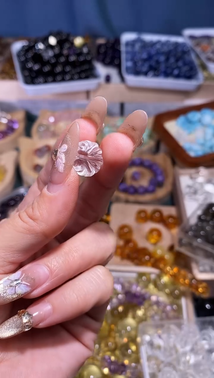 未镶嵌手串水晶白水晶凤九球一颗约卡12-13