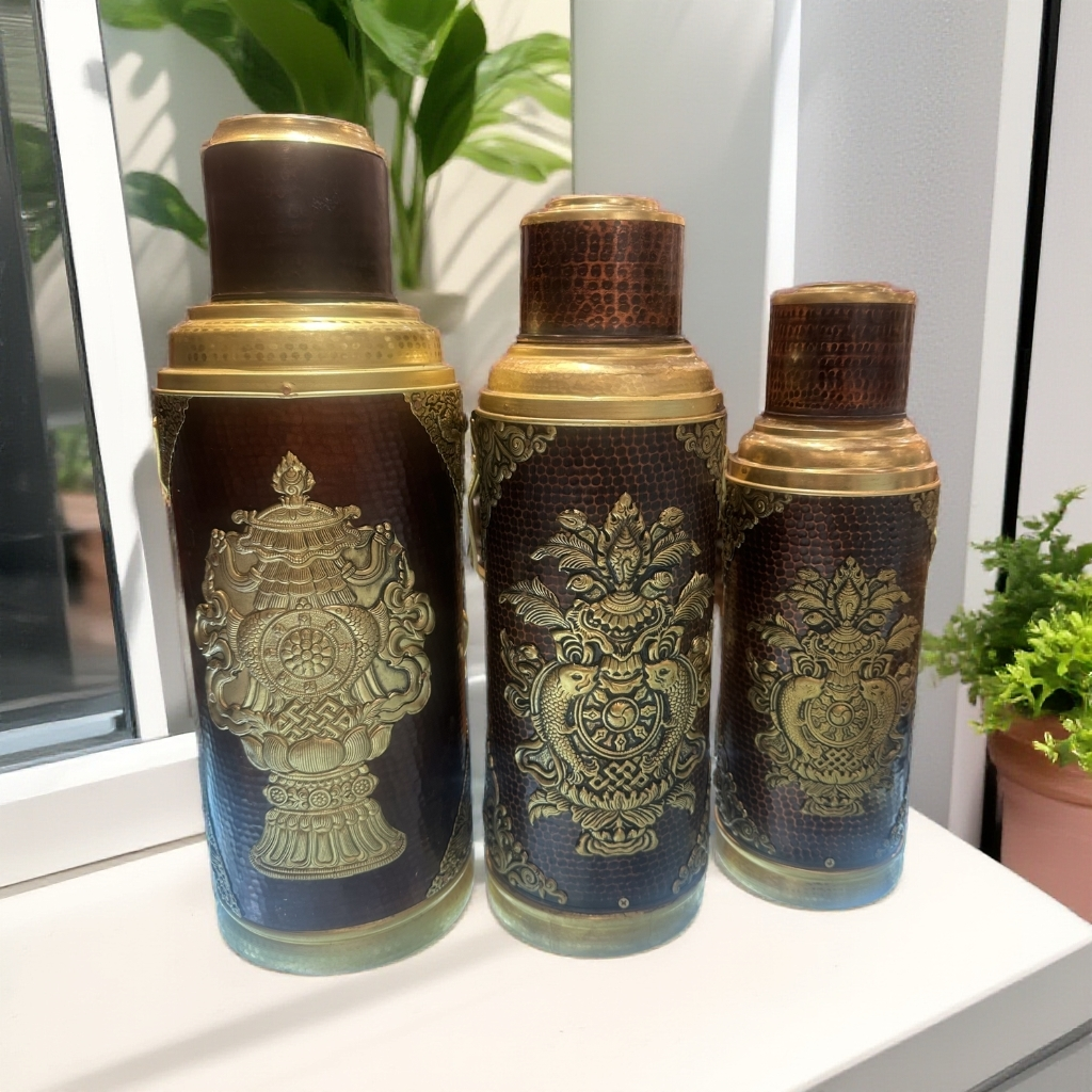 西藏纯铜手工暖瓶客厅酒店工艺品