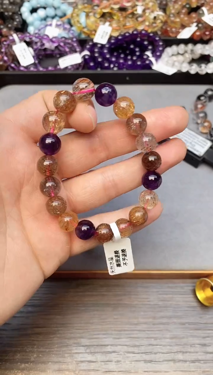 【闪购商品】水晶手串未镶嵌A72 超七 10mm