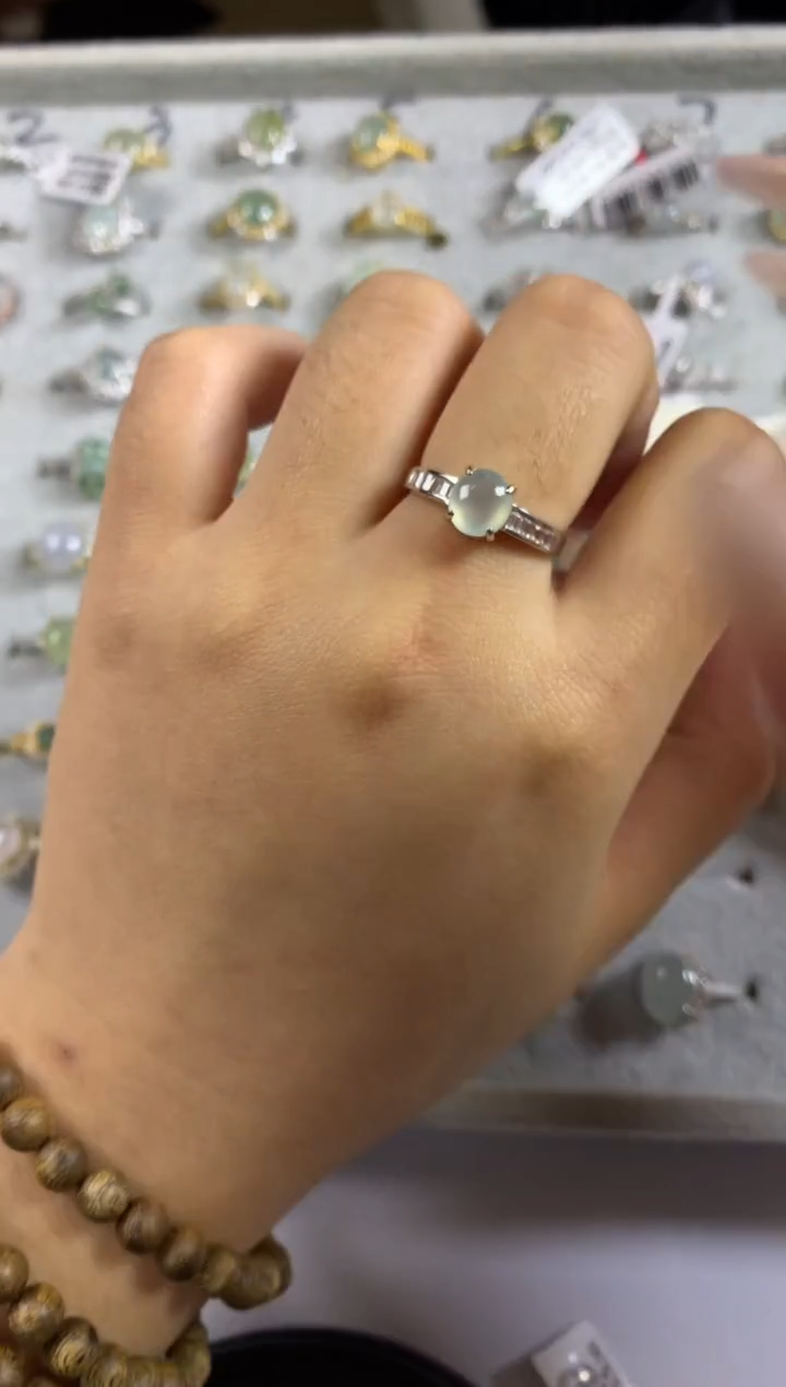 银S925镶嵌戒指翡翠12