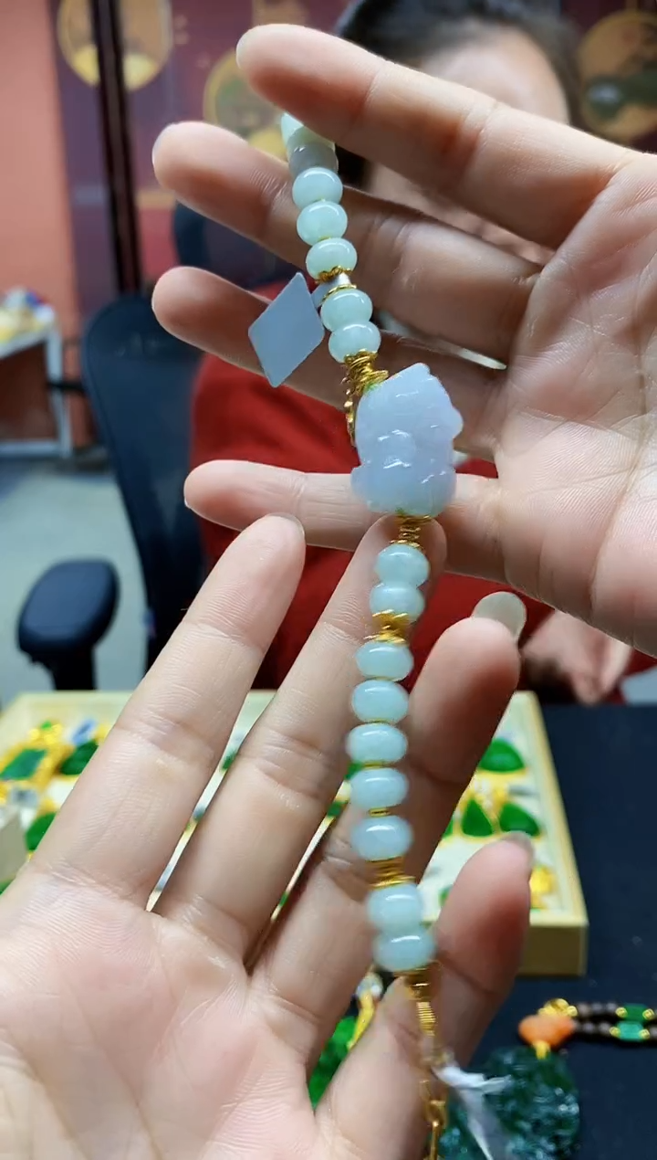 颈饰未镶嵌翡翠翡翠手串