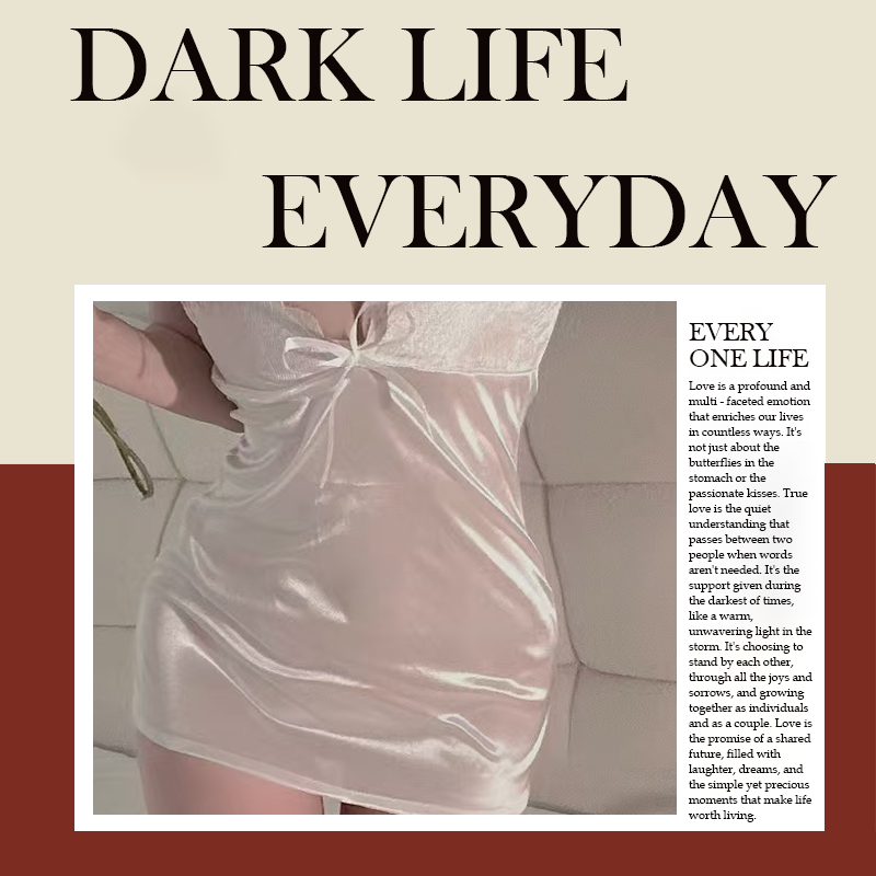 性感成熟女纯欲风吊带睡裙薄款蕾丝包臀睡衣家居服