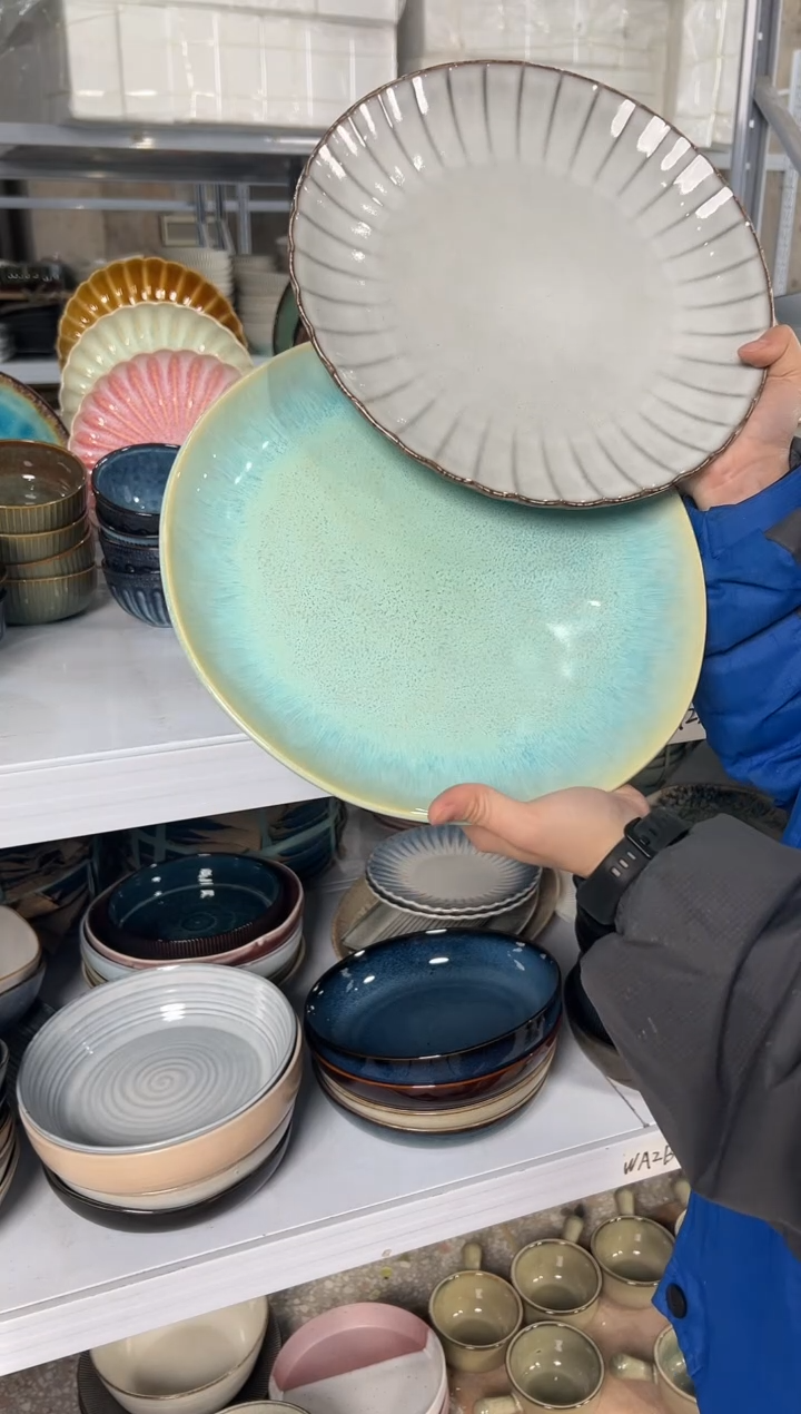 陶瓷外贸尾货瑕疵满20包邮X2 大盘10.5英寸