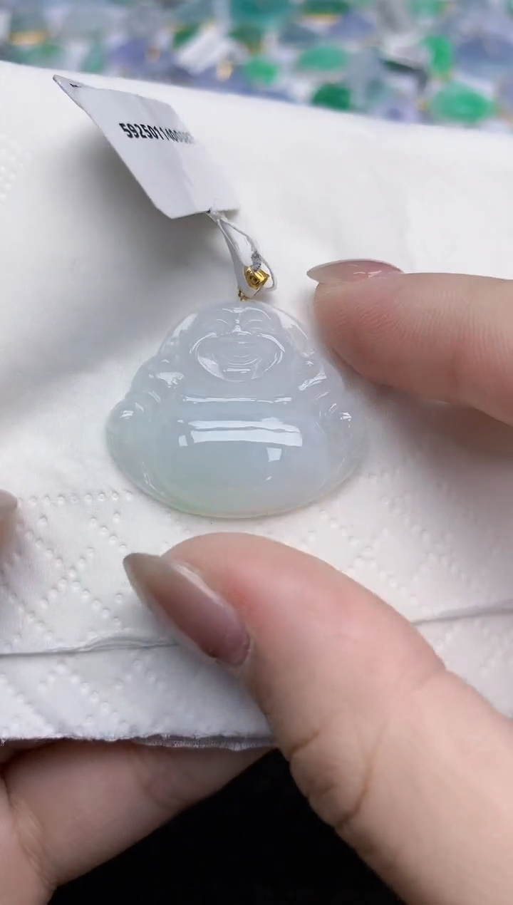 【闪购商品】翡翠颈饰18K金镶嵌天然翡翠A货