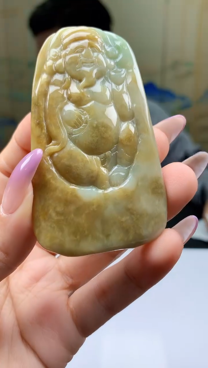 【闪购商品】定制翡翠未镶嵌4917ty-毛货挂件64