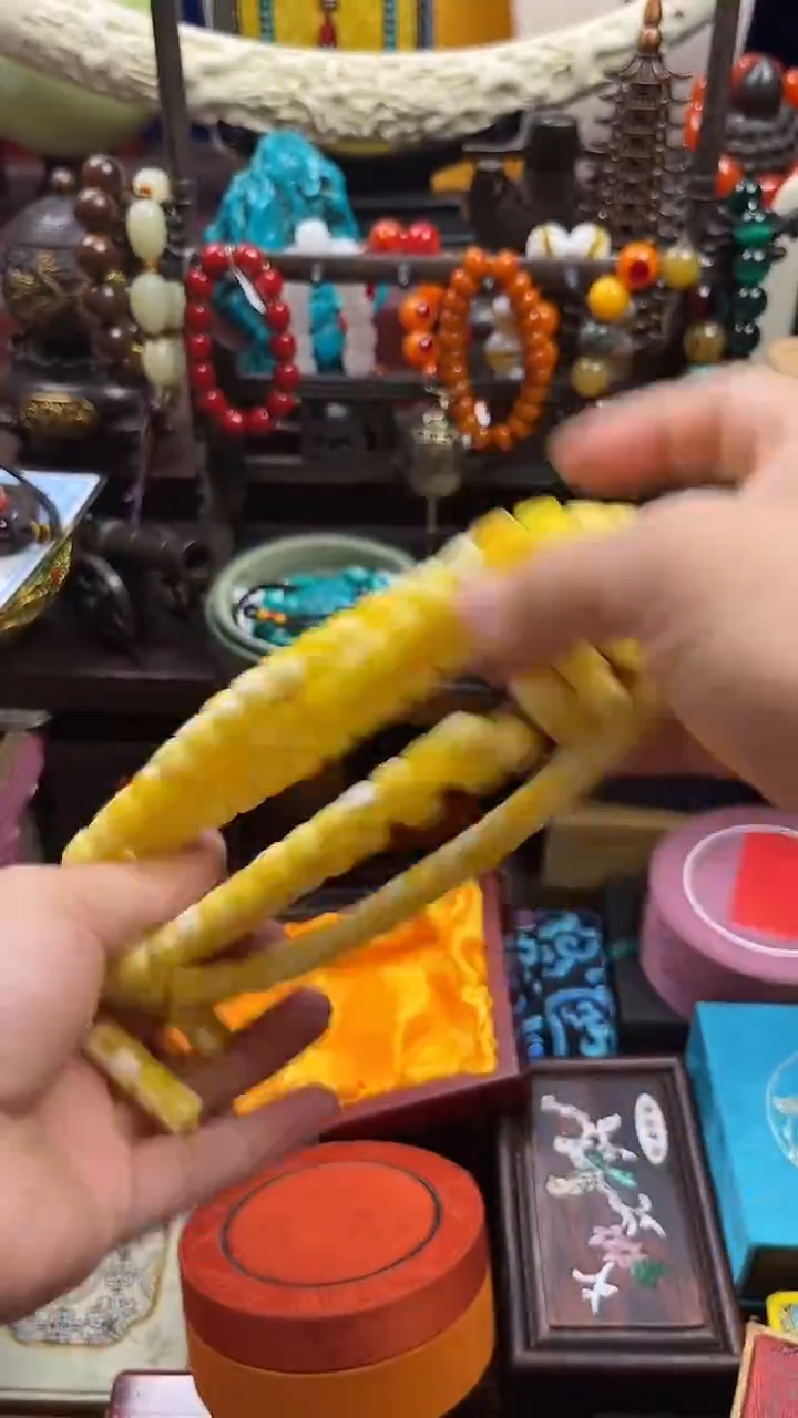 未镶嵌颈饰蜜蜡黄蜜桶108