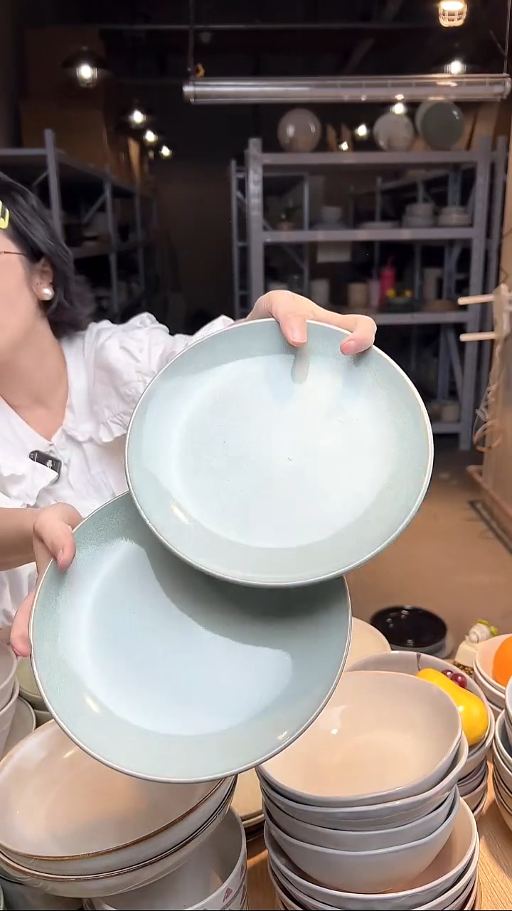 瓷428外贸尾货高温釉下彩陶瓷餐具默认微瑕