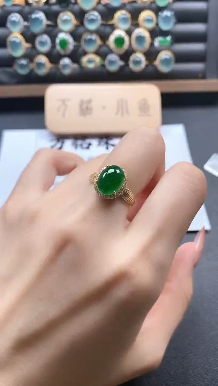 银S925镶嵌戒指翡翠51