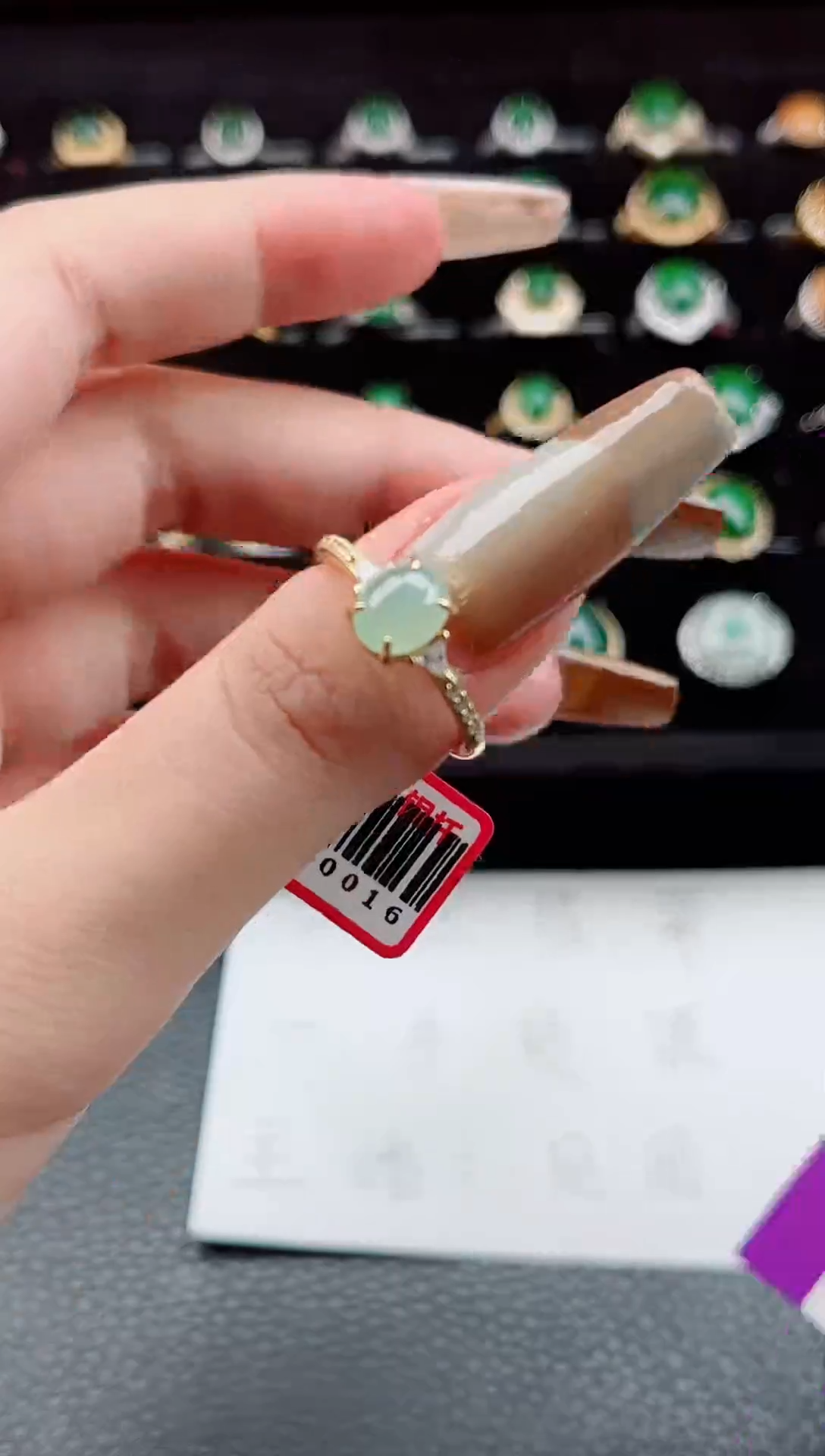 【闪购商品】翡翠戒指银S925镶嵌戒指00123