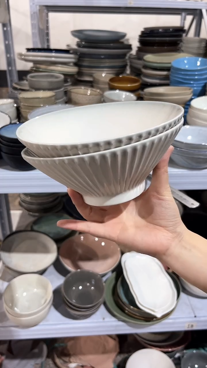 【闪购商品】瓷片外贸尾货瑕疵满20包邮X2 七英寸亮釉灰