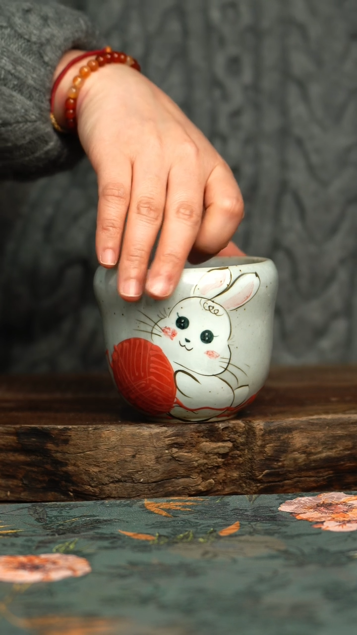 【闪购商品】杯釉下彩手工手绘同款陶器