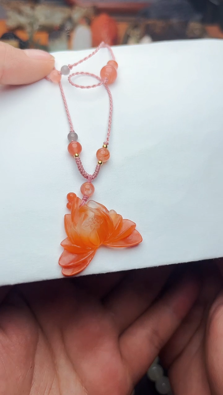 【闪购商品】南红玛瑙颈饰未镶嵌花开见佛01