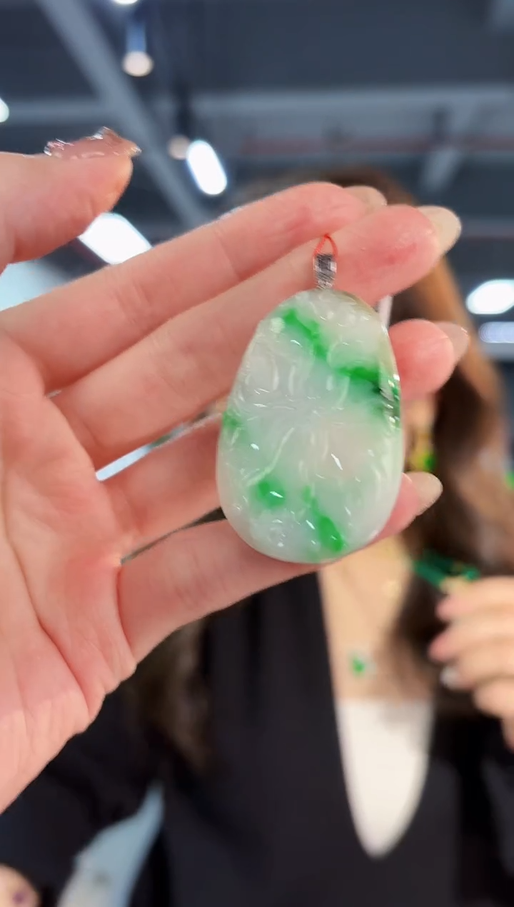 【闪购商品】翡翠颈饰18K金镶嵌缅料A货/支持复检/一件