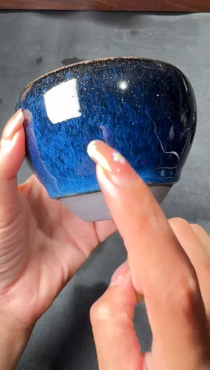 茶盏建盏故事余旋回蓝盏2