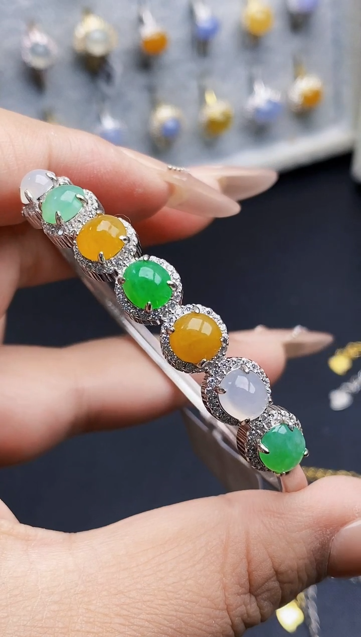 银S925镶嵌戒指翡翠1243