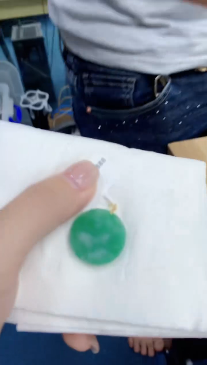 【闪购商品】翡翠颈饰18K金镶嵌天然缅甸翡翠A货