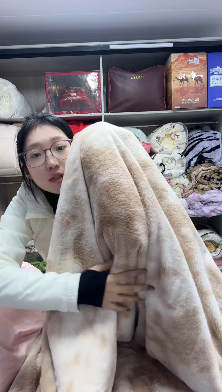 羊羔毛200*230cm兔毛绒被套咖色