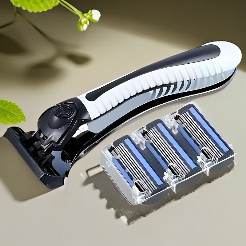 【新店福利】新款6层刀片男士手动剃须刀6层剃须刀片老式进口胡子刀
