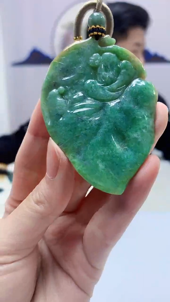 【闪购商品】定制翡翠未镶嵌4917zm-毛货挂件悟道75