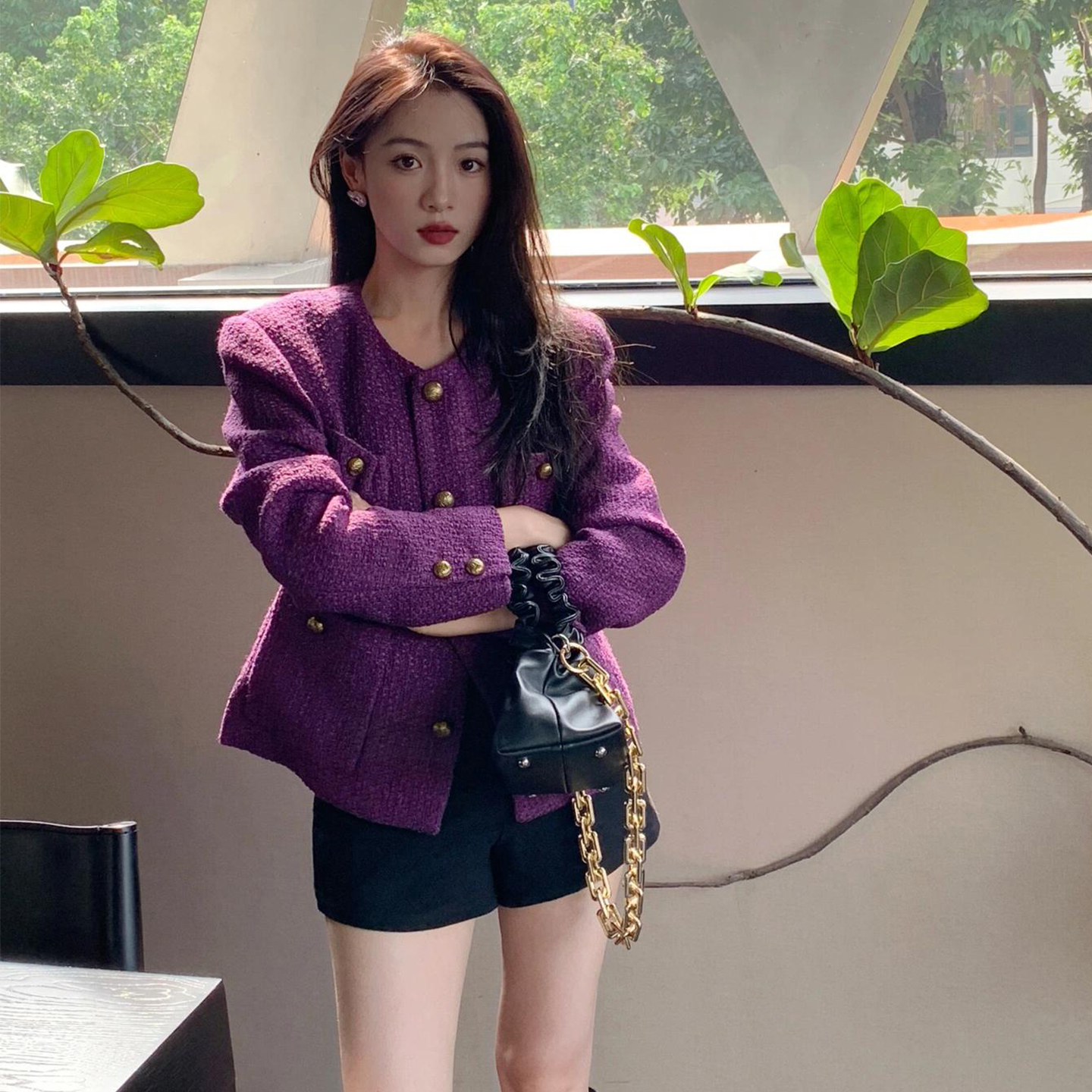 贵气千金小香风外套女秋冬别致独特超好看高级感气质短款开衫上衣