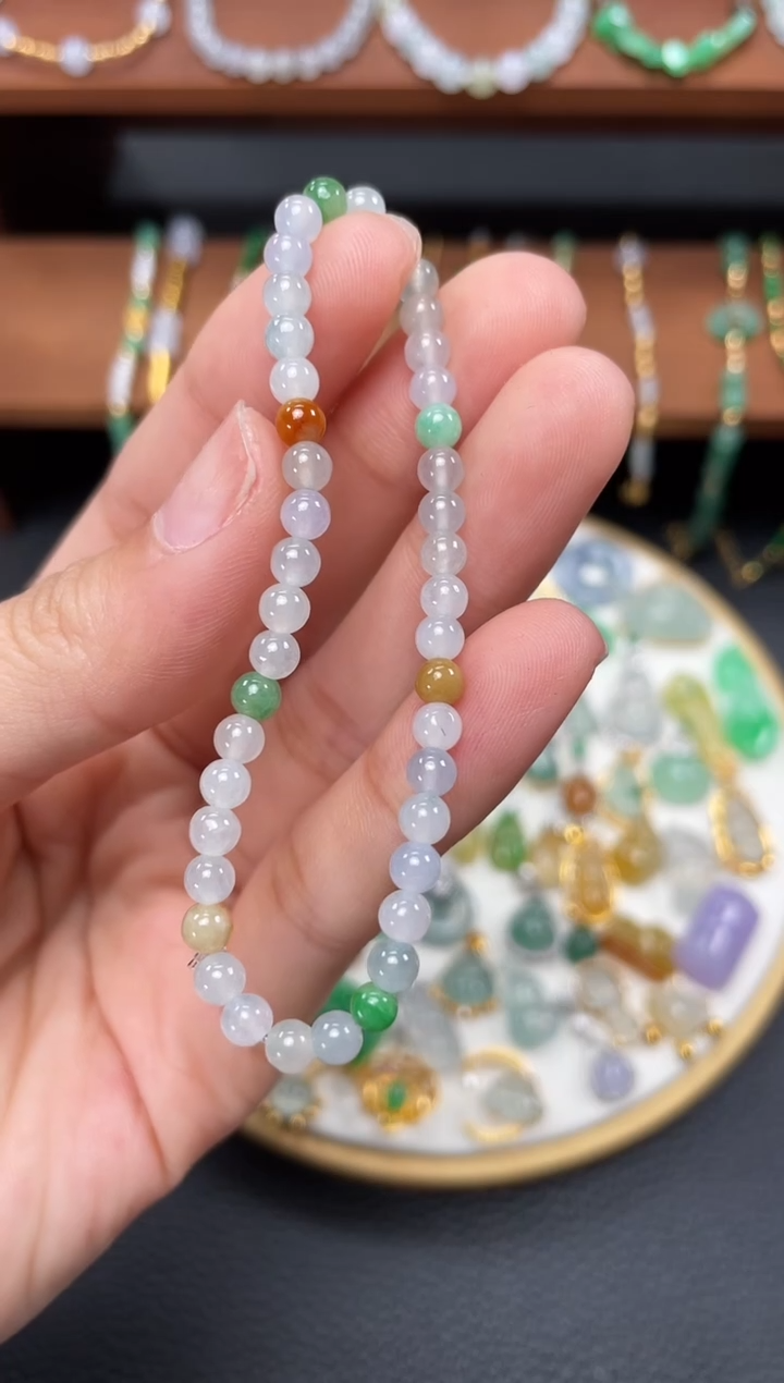 【闪购商品】翡翠套链未镶嵌一个  JK513