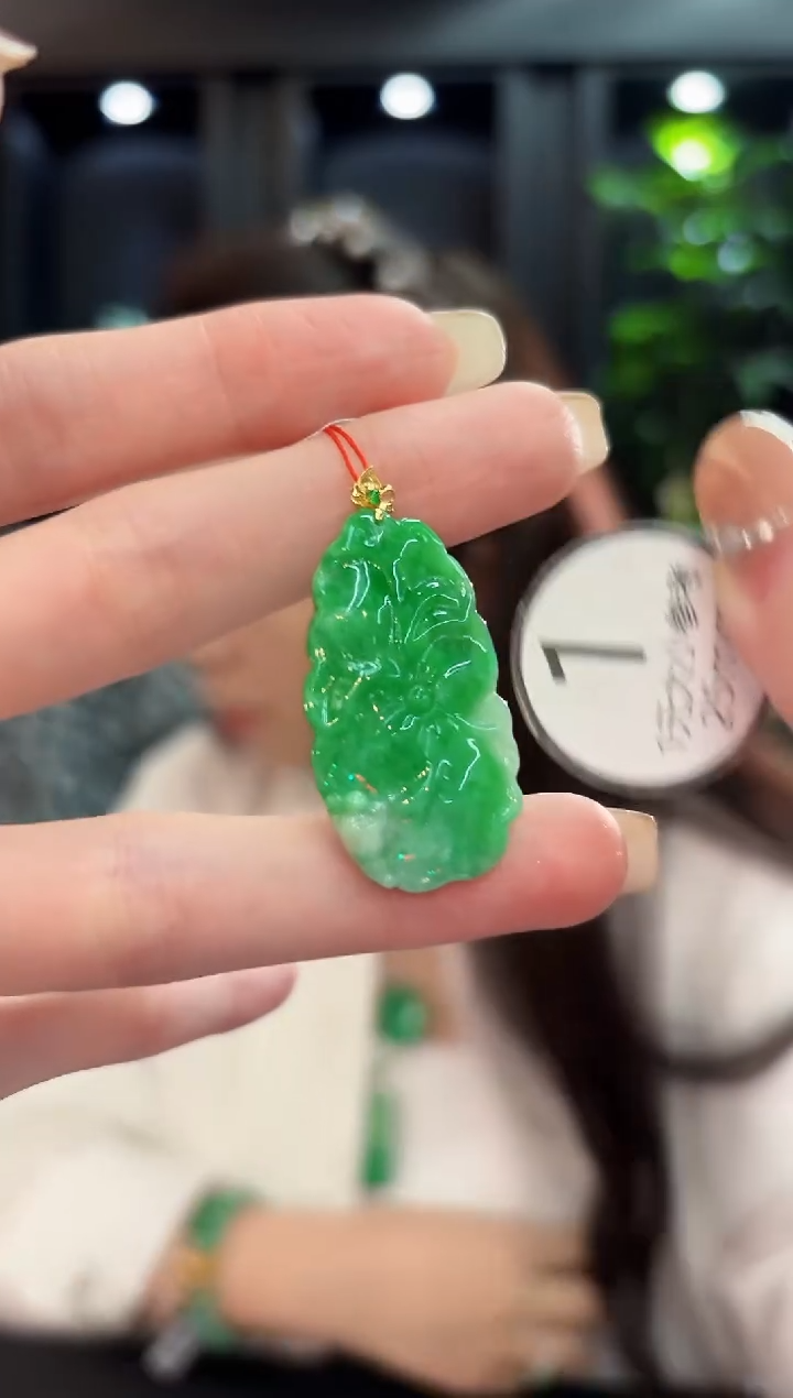 吊坠(不含链)18K金镶嵌翡翠 缅料A货/支持复检/一件