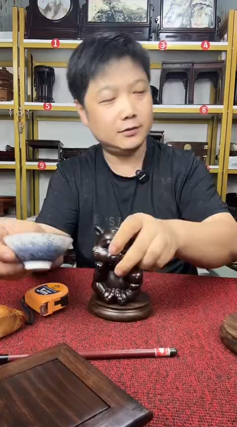 木非洲黑檀圆底座9*2CM