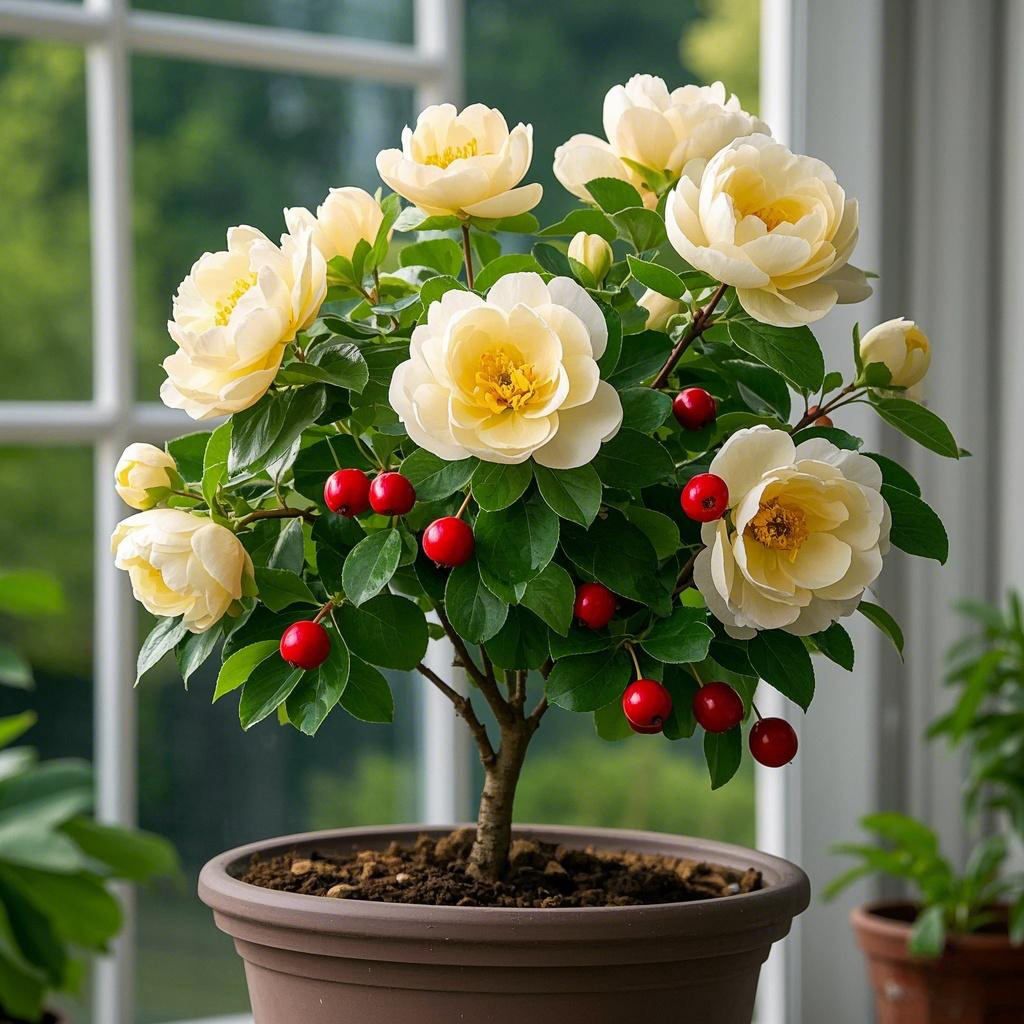 热卖爆款海棠花树浓香型大花重瓣耐寒耐热结果花卉室内室外种植