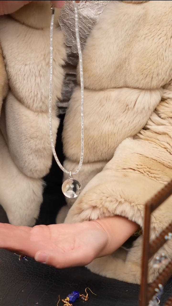 水晶摆件未镶嵌天然白水晶单珠吊坠01